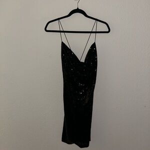 Elegant Black Sequin Dress